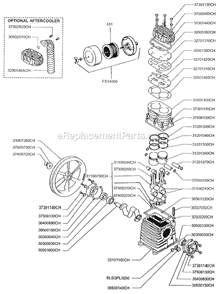 Page B Diagram and Parts List for 6590HK18/20  Rolair Compressor