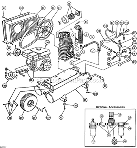 Page A Diagram and Parts List for 6590HK18  Rolair Compressor