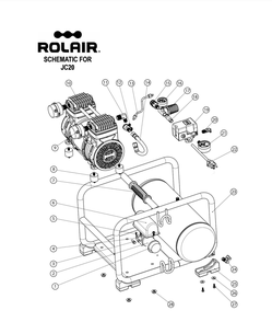Part Location Diagram of JC20P9 Rolair Intake Filter