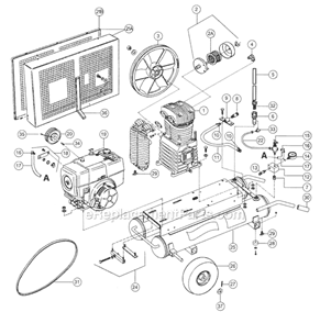 Page A Diagram and Parts List for 8422HK30  Rolair Compressor