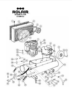 Page 1 Diagram and Parts List for 5715MK103  Rolair Compressor