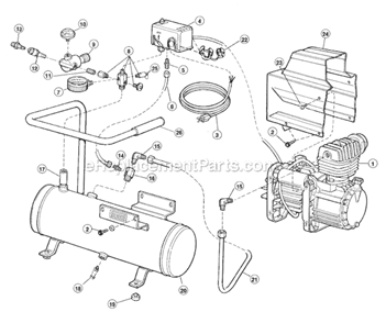 Page A Diagram and Parts List for D075LS3  Rolair Compressor