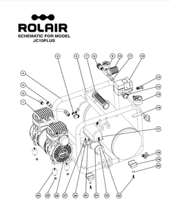 Part Location Diagram of JC10P19 Rolair Rubber Foot