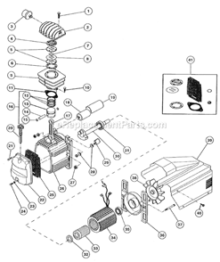 Page B Diagram and Parts List for FC2002  Rolair Compressor