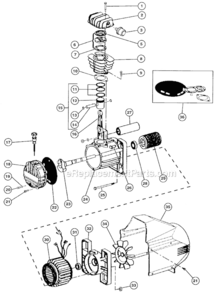 Page A Diagram and Parts List for PMP11MK105FSC  Rolair Compressor
