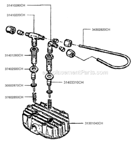 Page B Diagram and Parts List for PMP12K17CHHU  Rolair Compressor