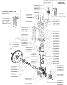 Page A Diagram and Parts List for PMP22K50CHHU  Rolair Compressor