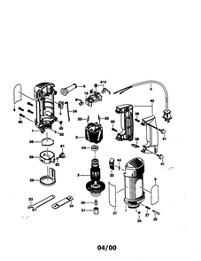 Spiral Saw Diagram and Parts List for SCS01 TYPE 2 RotoZip Table Saw Accessories