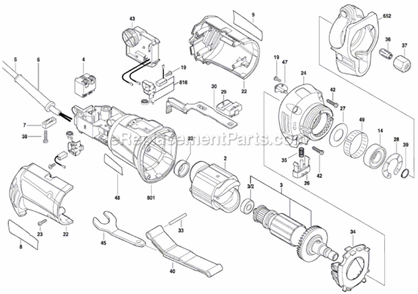 Part Location Diagram of 1607200179 Bosch Tool ON-OFF SWITCH