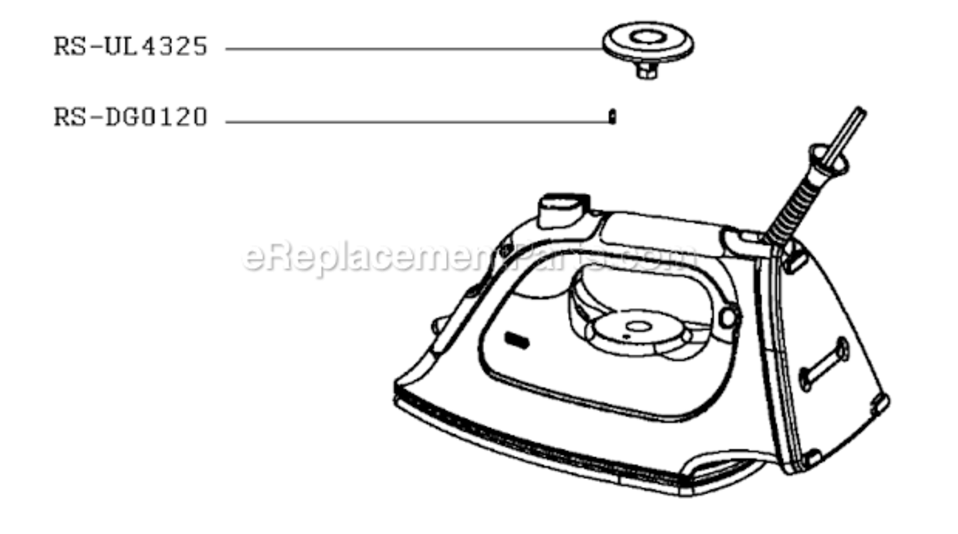 Page A Diagram and Parts List for DZ1550U5/3C  Rowenta Iron
