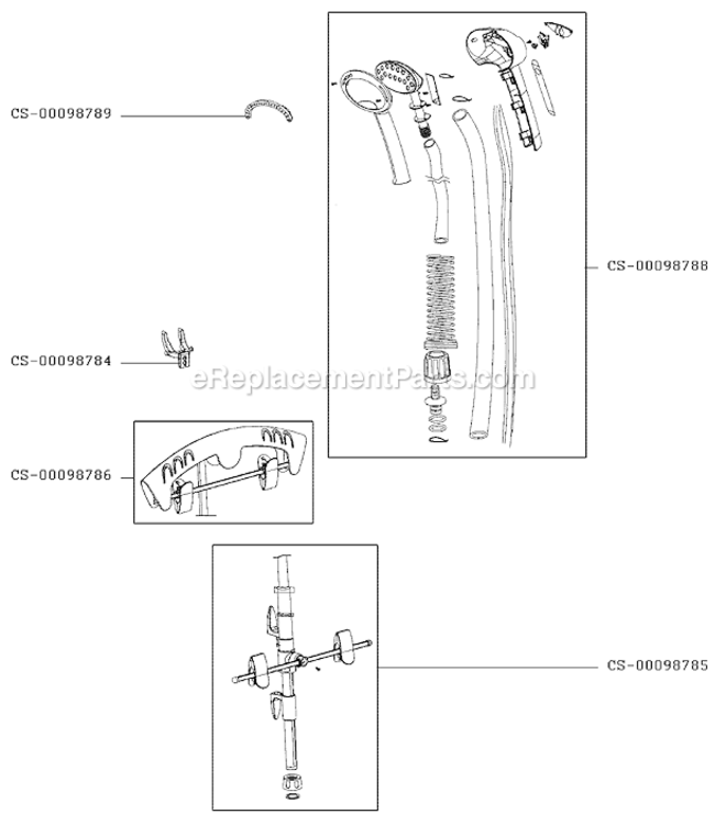 Page A Diagram and Parts List for IS5100U0/3C  Rowenta Steamer