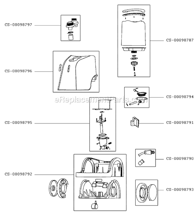 Page B Diagram and Parts List for IS5100U0/3C  Rowenta Steamer