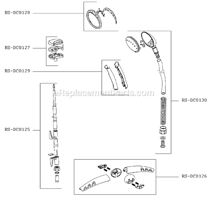 Page A Diagram and Parts List for IS6100U1/A6  Rowenta Steamer