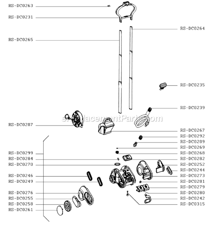 Page A Diagram and Parts List for IS9100U1  Rowenta Steamer