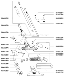 Part Location Diagram of RS-AC2908 Rowenta Hinge/Left