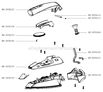 Page A Diagram and Parts List for DA1560Q1/3H  Rowenta Iron