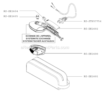 Page A Diagram and Parts List for DA70  Rowenta Iron
