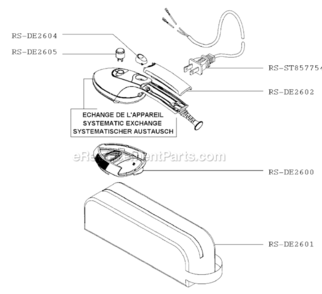 Page A Diagram and Parts List for DA72  Rowenta Iron