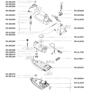 Part Location Diagram of RS-DA9241 Rowenta Washer/Insulator