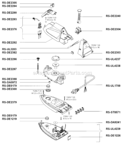 Page A Diagram and Parts List for DE071  Rowenta Iron