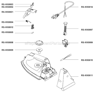 Page A Diagram and Parts List for DE08  Rowenta Iron