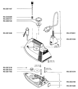 Page A Diagram and Parts List for DE191  Rowenta Iron
