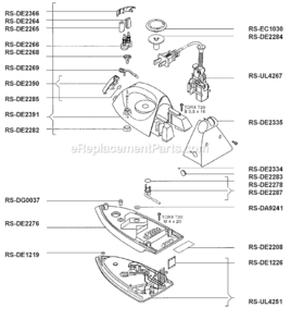 Part Location Diagram of RS-DE2265 Rowenta Knob/Vapor