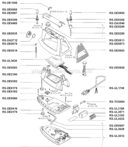 Page A Diagram and Parts List for DE571C  Rowenta Iron