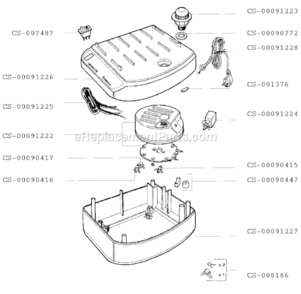 Page A Diagram and Parts List for DG050 120V-127V Rowenta Iron