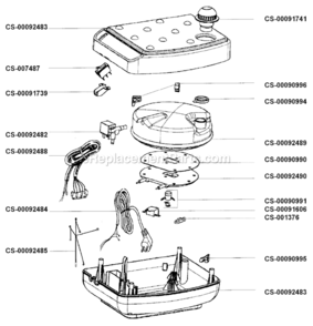 Part Location Diagram of CS-00090990 Rowenta Plate/Graphite