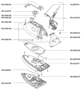 Part Location Diagram of RS-DG0120 Rowenta Spring
