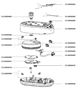 Page B Diagram and Parts List for DG580  Rowenta Iron