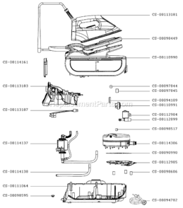 Part Location Diagram of CS-00098606 Rowenta Skid/Boiler