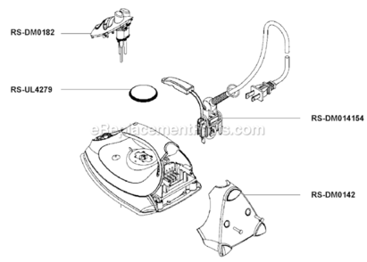 Page A Diagram and Parts List for DM160  Rowenta Iron