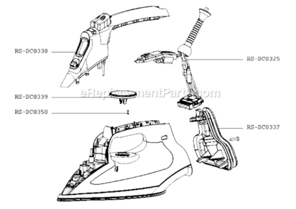 Part Location Diagram of RS-DC0338 Rowenta Handle Front And Pump