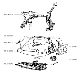 Page A Diagram and Parts List for DW9080U1 A Rowenta Iron
