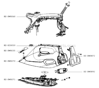 Page C Diagram and Parts List for DW9080U1 A Rowenta Iron
