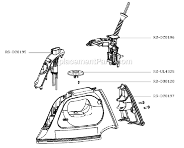 Page A Diagram and Parts List for DX1700U1/3C  Rowenta Iron