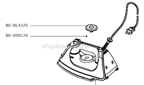Page A Diagram and Parts List for DX6500U1  Rowenta Iron