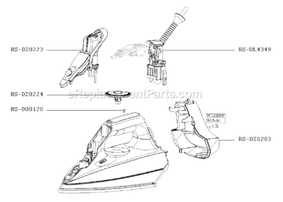 Part Location Diagram of RS-DZ0203 Rowenta Backheel Cover