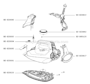 Part Location Diagram of RS-DZ0082 Rowenta Knob/Thermostat