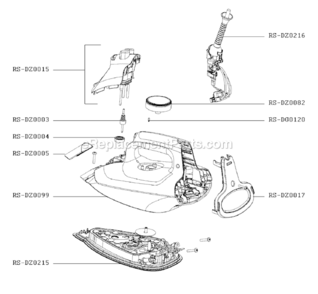 Part Location Diagram of RS-DZ0216 Rowenta Cord/Power Supply