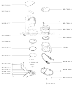 Part Location Diagram of RS-FG0092 Rowenta Diffuser