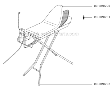 Page A Diagram and Parts List for IB6100U1/AN  Rowenta Ironing Board