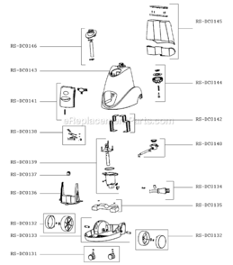 Page B Diagram and Parts List for IS6100U1/A6  Rowenta Steamer