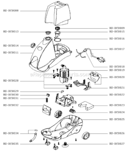 Part Location Diagram of RS-DC0009 Rowenta Cap/Tank/Black