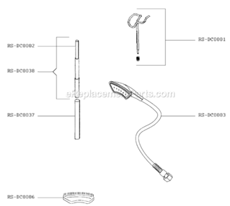 Page A Diagram and Parts List for IS7500U1/A6  Rowenta Steamer