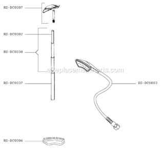 Page A Diagram and Parts List for IS7600U5/A6  Rowenta Steamer