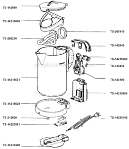 Part Location Diagram of TS-143190 Rowenta Thermostat