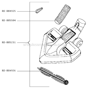 Page A Diagram and Parts List for RH8552U1/9A3  Rowenta Upright Vacuum
